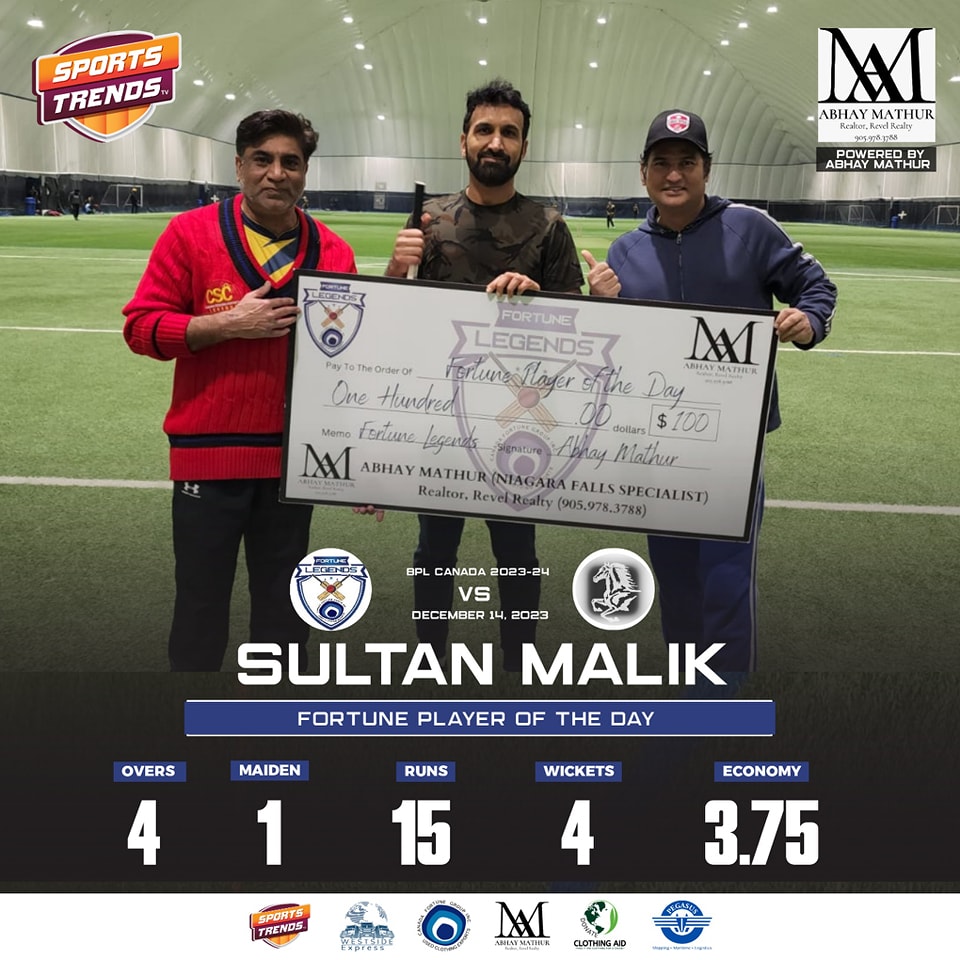 Sultan Malik named Fortune Player of the Day